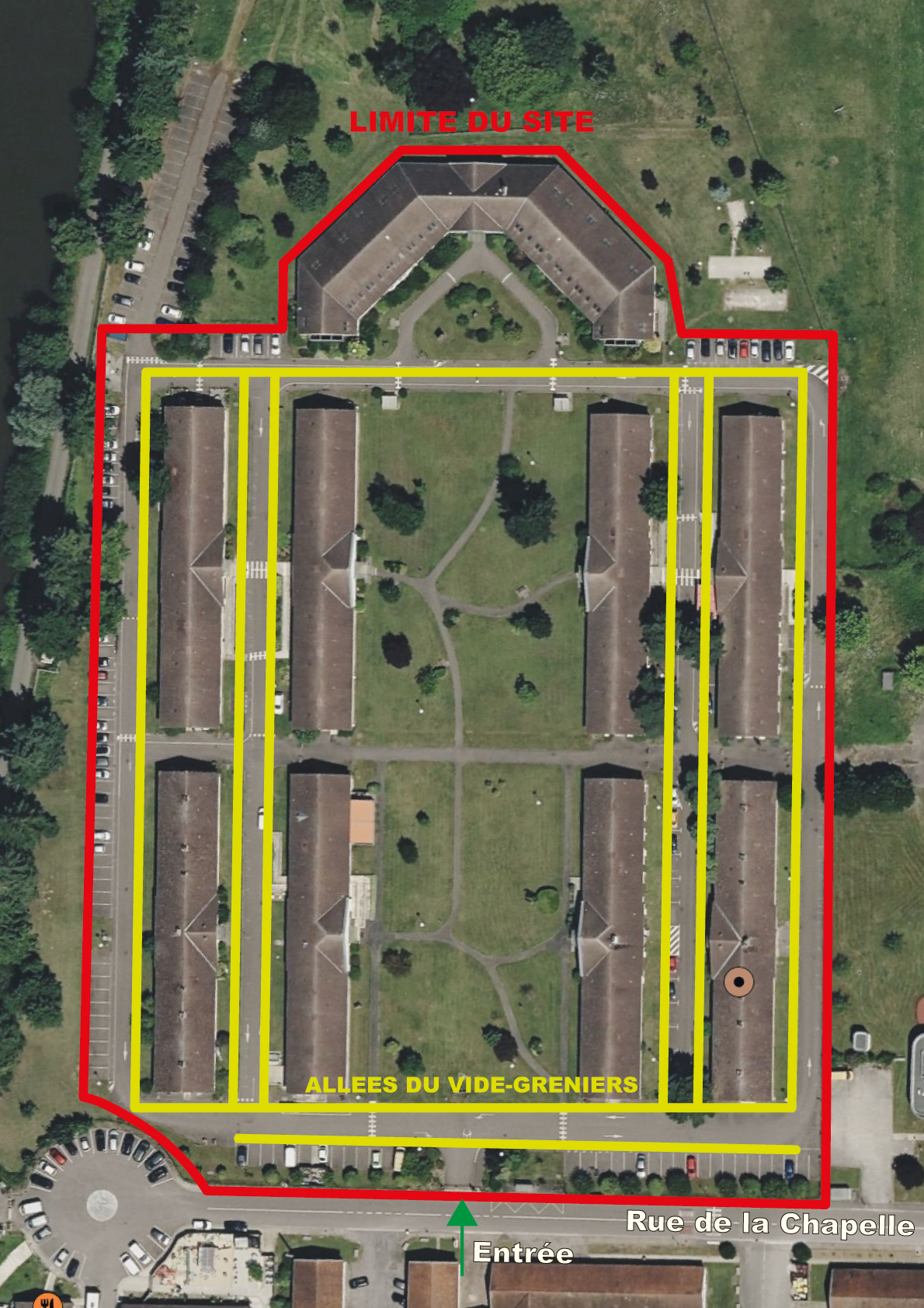 Plan d'accès au vide-greniers
